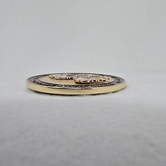 IAAI New Jersey Arson Investigators Challenge Coin Gold Black Spinning Center - Picture 7 of 8